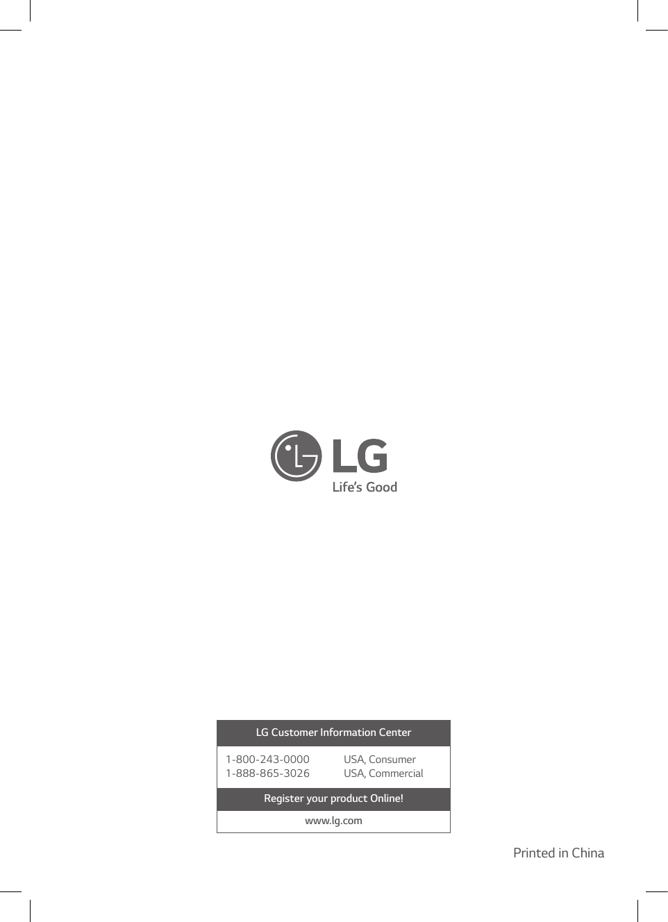 Page 8 of 8 - LG SHC4 User Manual Guide SH4.DUSALL5 SIM ENG MFL69392897-FFR