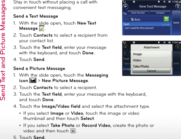 Page 6 of 10 - LG UN510 User Manual Quick Start Guide Banter Touch QSG