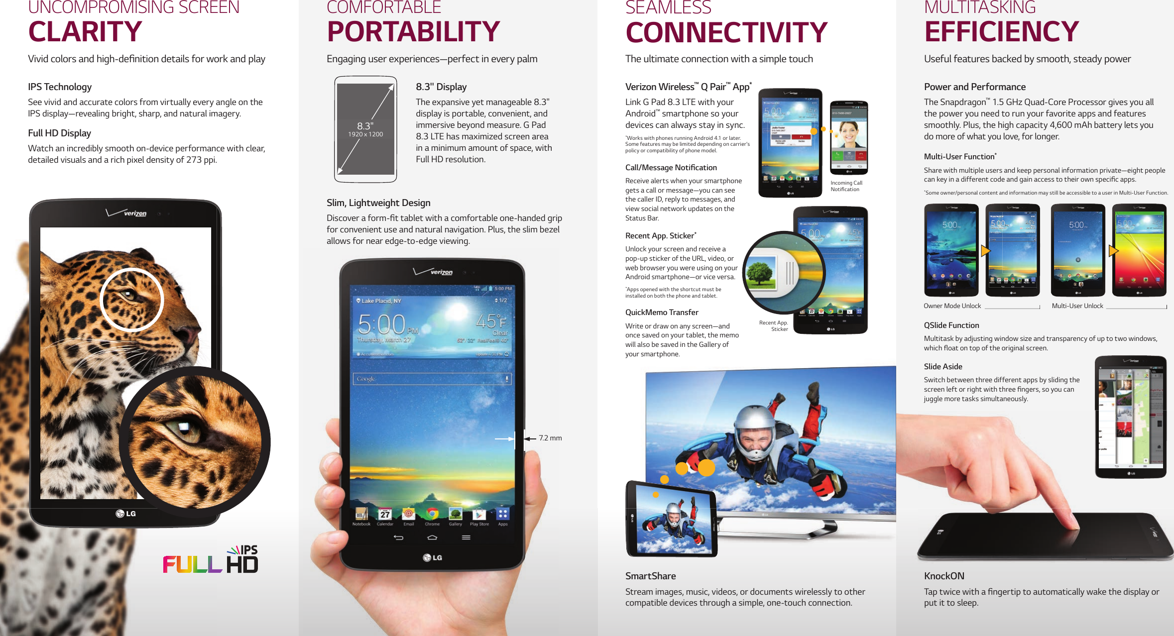 Lg Vk810 User Manual Brochure G Pad 8 3 Lte