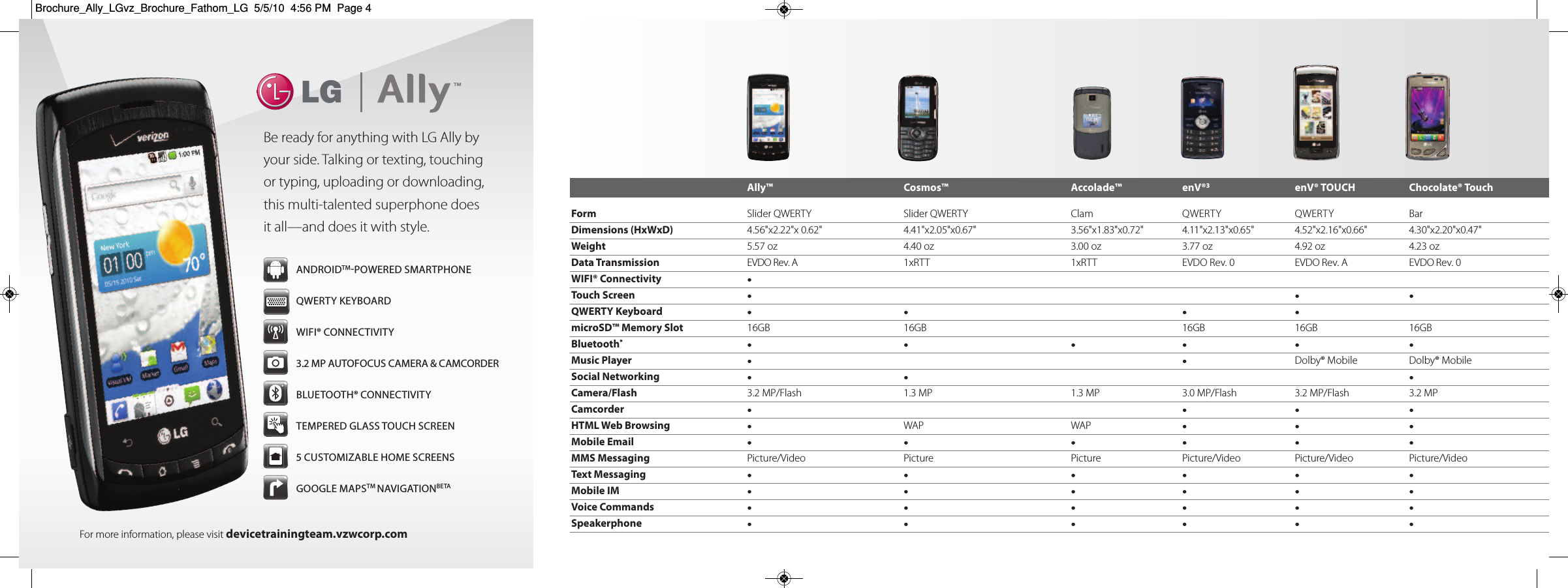 Page 2 of 2 - LG VS740 Brochure_Fathom_LG User Manual Brochure Ally
