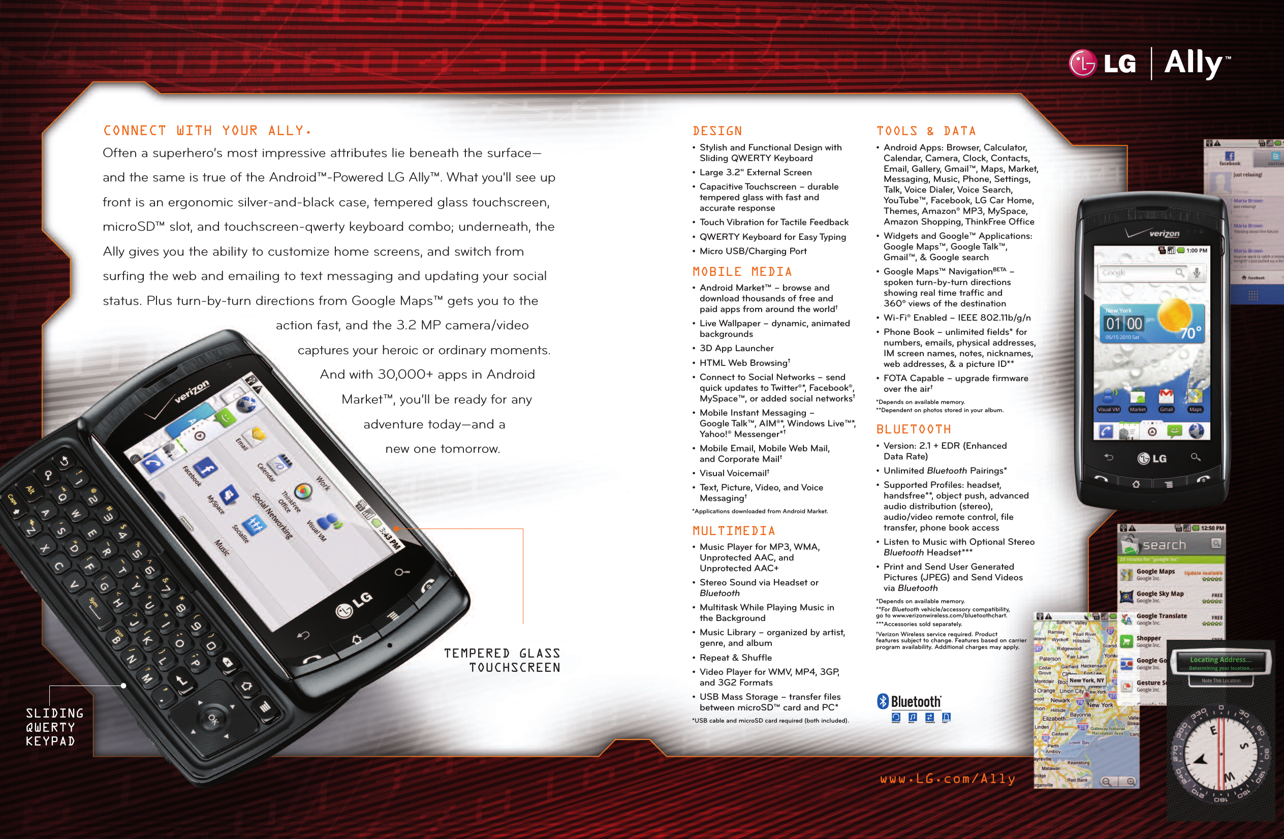 Page 2 of 4 - LG VS740 Datasheet_LG_Ally_PrinterSpreads User Manual Data Sheet Ally Datasheet