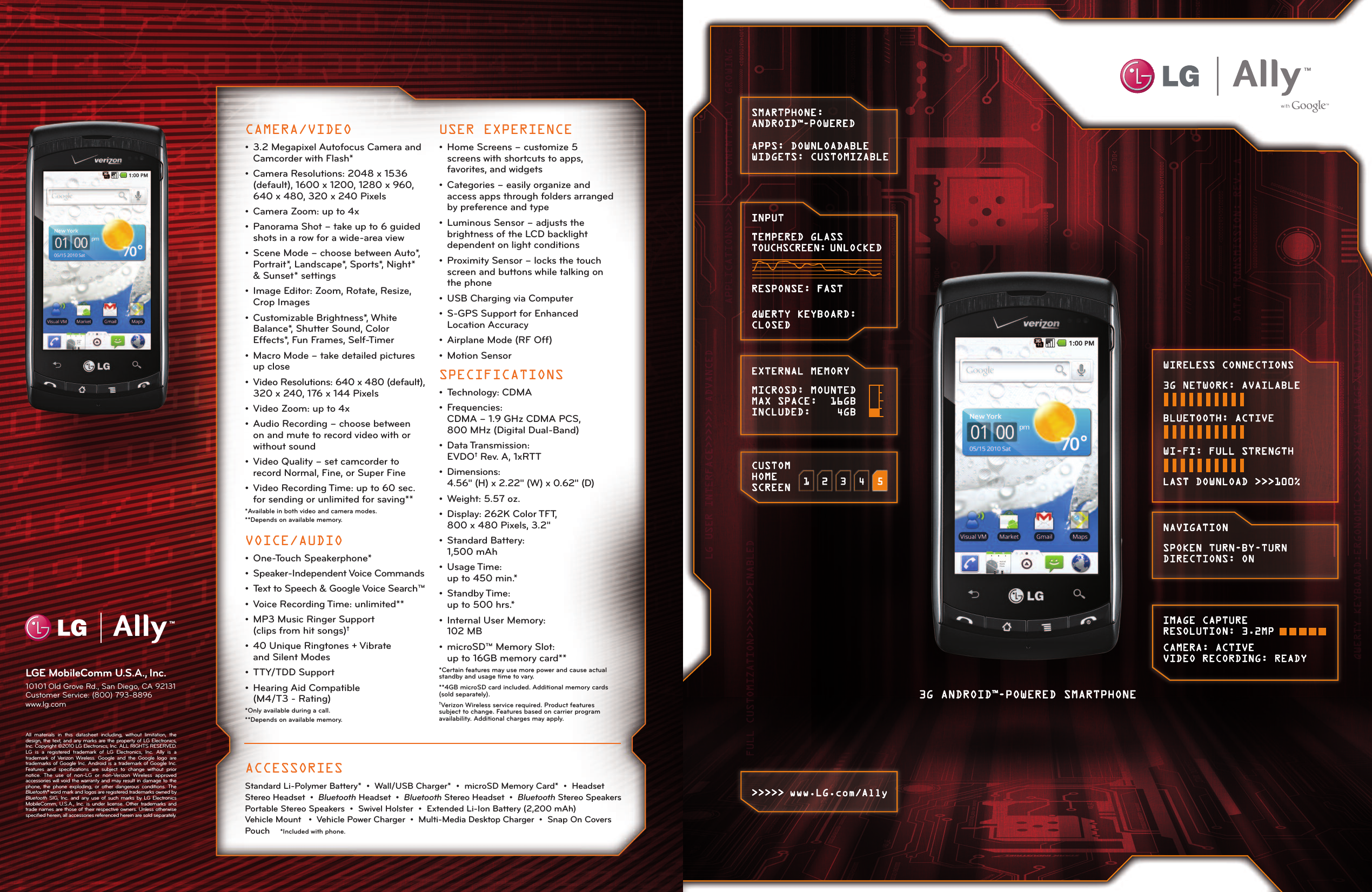 Page 4 of 4 - LG VS740 Datasheet_LG_Ally_PrinterSpreads User Manual Data Sheet Ally Datasheet