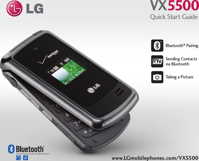 Page 1 of 6 - LG VX5500 3217_VX5500_QSG_3 User Manual Quick Start Guide QSG