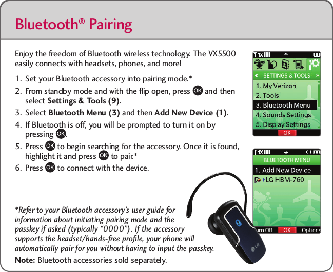 Page 3 of 6 - LG VX5500 3217_VX5500_QSG_3 User Manual Quick Start Guide QSG