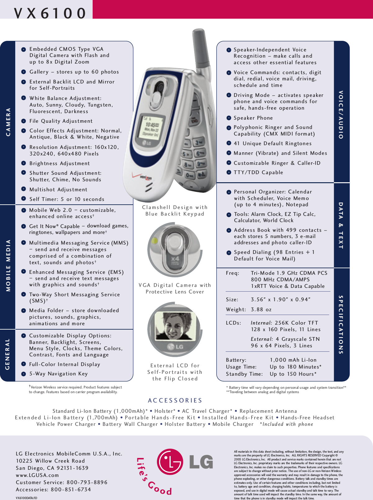 Page 2 of 2 - LG VX6100 LG_VX6100_DataSheet_ID User Manual Data Sheet Datasheet