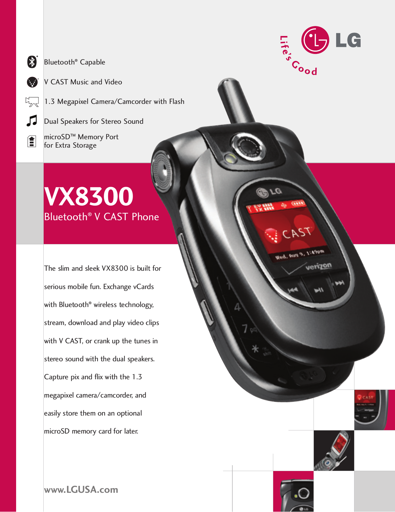 Page 1 of 2 - LG VX8300 VX8300_DataSheet User Manual Data Sheet Datasheet