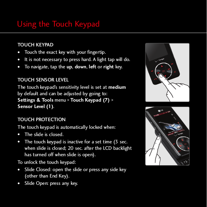 Page 3 of 12 - LG VX8500 Pink QSG_chocolate_rev1.2G User Manual Quick Start Guide Chocolate QSG E