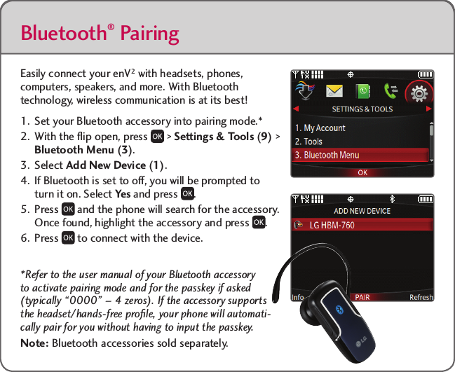 Page 6 of 8 - LG VX9100 Black User Manual Quick Start Guide En V2 QSG