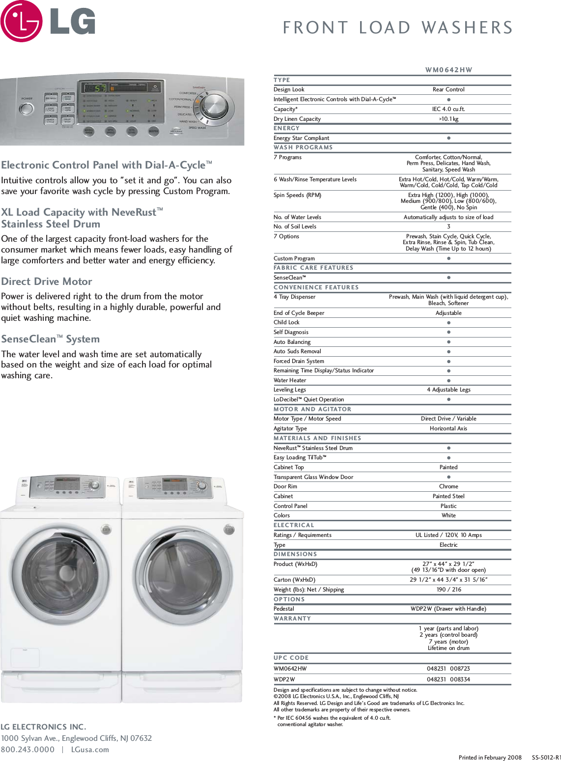 Lg front load washer manual pdf