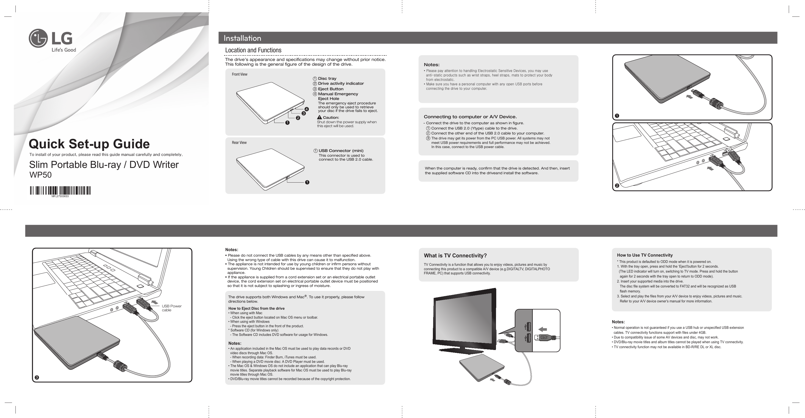 Lg Wp50nb40 User Manual Owner S Qsg Bup1 Mfl On Line