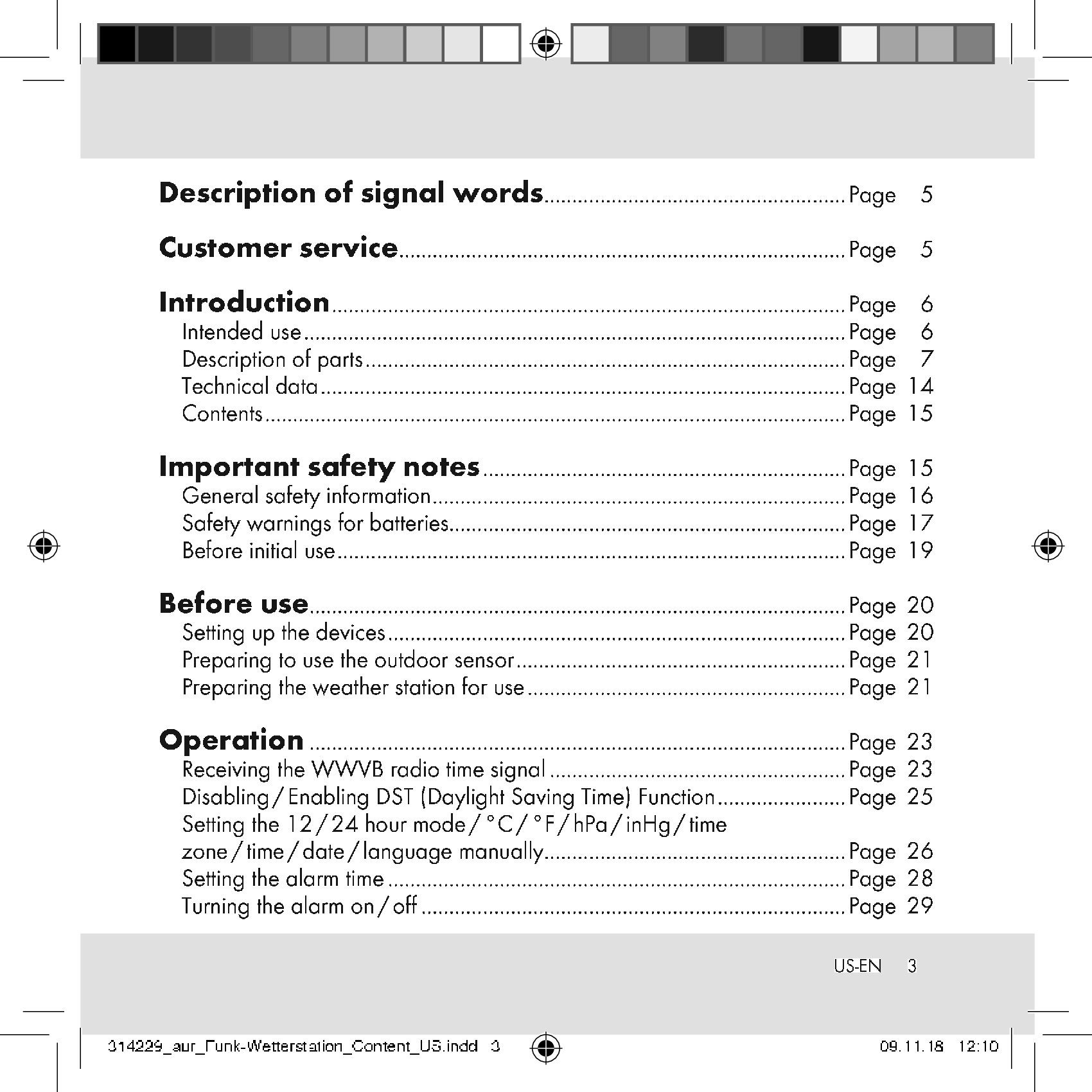 LIDL US HG4705TX WIRELESS WEATHER STATION 433MHz RF Transmitter sensor User Manual