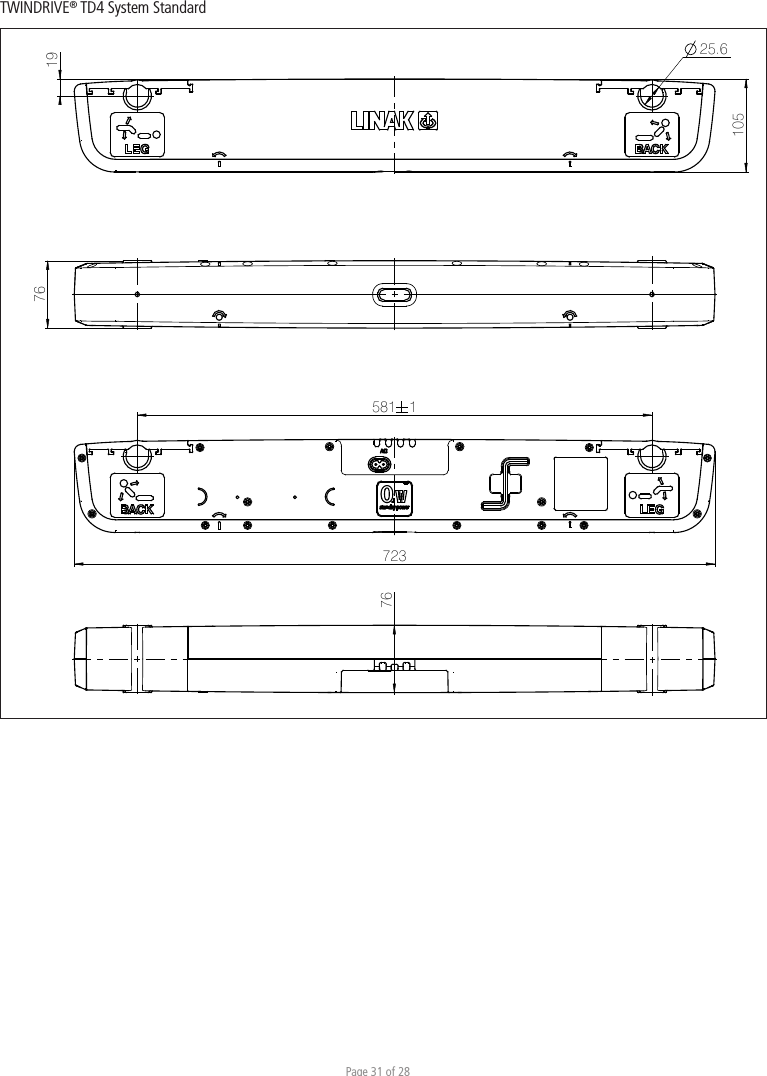 Page 31 of 28TWINDRIVE® TD4 System StandardDrawing No.: TD4_STANDARD581 176105723761925.6Drawing No.: TD4_STANDARD