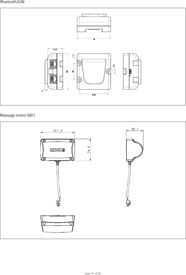 Page 41 of 44Massage motor MD1Bluetooth2LIN