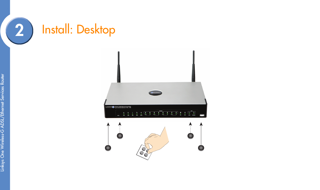 Linksys One Wireless-G ADSL/Ethernet Services Router2Install: Desktop