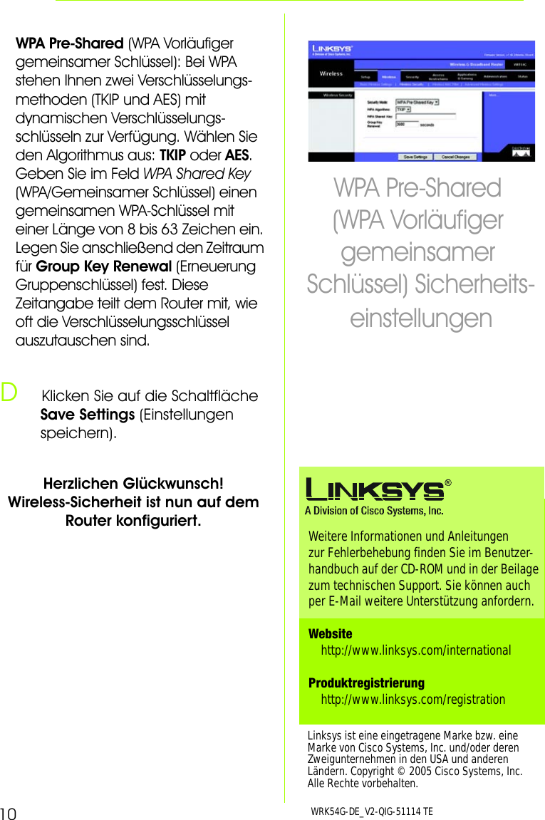 Page 36 of LINKSYS WRK54GV3 Wireless-G Broadband Router with 4-Port Switch User Manual Manual 1