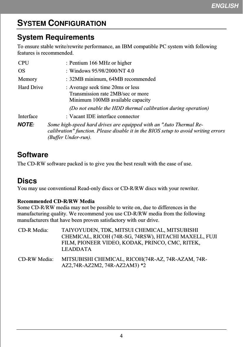 &gt;ENGLISHSYSTEM CONFIGURATIONSystem Requirements%&quot;(/.33 4 3??.)&apos;5@ 4 !AB%A,%1---%&lt;&gt;-. 4 21./&quot;?&gt;./) 4 71-1./%.--./( 4 :(9NOTE: !&quot;#$%#  &amp;!Software !DiscsC  %!@ %!&quot;$! %! .4 7(C5C9&lt;&quot;#&quot;.(@()9.(7=&quot;.(@/(@)()9.(7=&quot;(5)+D&gt; @8&quot;D&gt;@!0&quot;)(7)(.769==&quot;;E(;(=.&quot;3(5&lt;99:(95&quot;#57#&quot;3(&lt;5&quot;.&quot;(9#&quot;=9777 !.4 .(@/(@)()9.(7=&quot;(5)+D&gt; 7F&quot;D&gt; 7F7.&quot;D&gt; 7F1&quot;D&gt; 7F1.1&quot;D&gt; 7F17.20G1