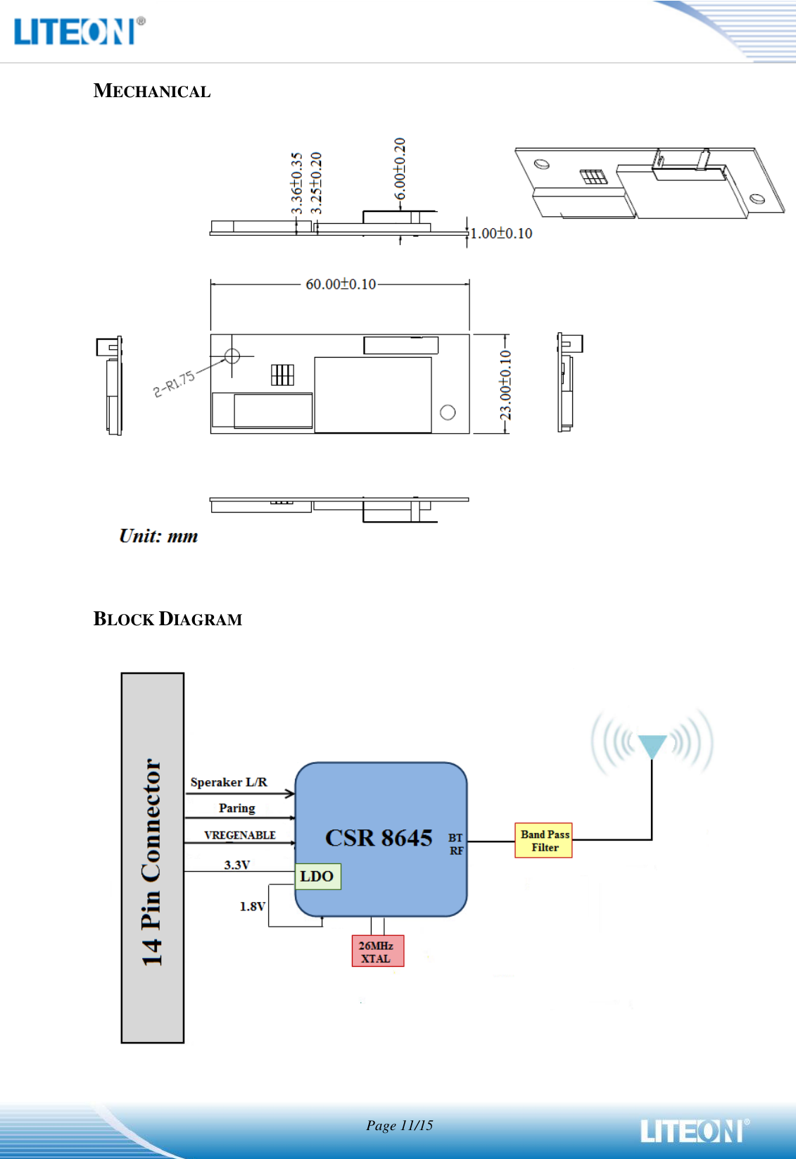                                   Page 11/15   MECHANICAL     BLOCK DIAGRAM   