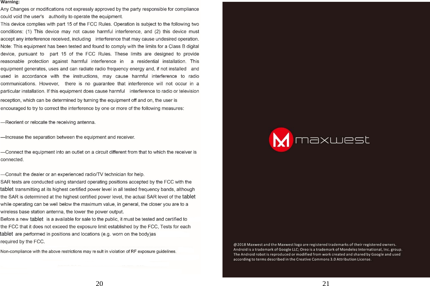   20                        21 tablettablettablettablet