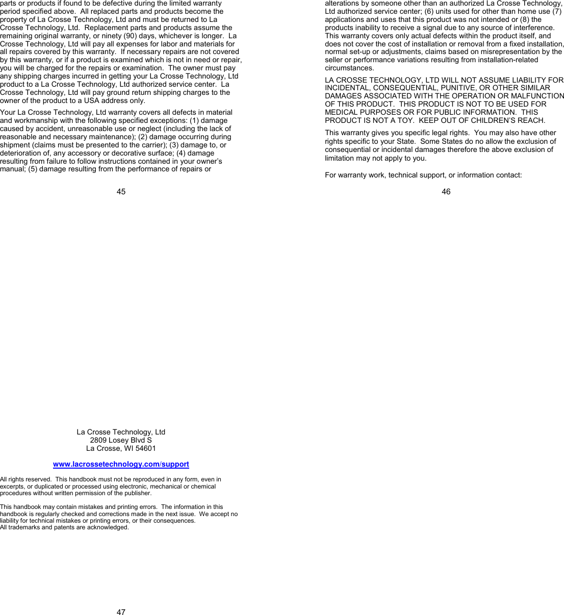 Page 12 of 12 - La-Crosse-Technology La-Crosse-Technology-Ws-9057U-Users-Manual-  La-crosse-technology-ws-9057u-users-manual