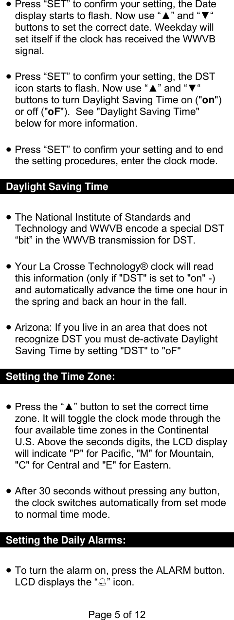 Page 5 of 12 - La-Crosse-Technology La-Crosse-Technology-Wt-8005U-Users-Manual-  La-crosse-technology-wt-8005u-users-manual