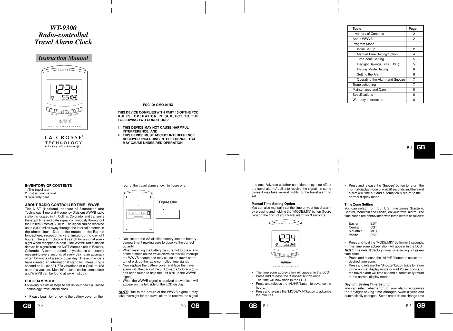 Page 1 of 3 - La-Crosse-Technology La-Crosse-Technology-Wt-9300-Users-Manual- WT9300man3L  La-crosse-technology-wt-9300-users-manual