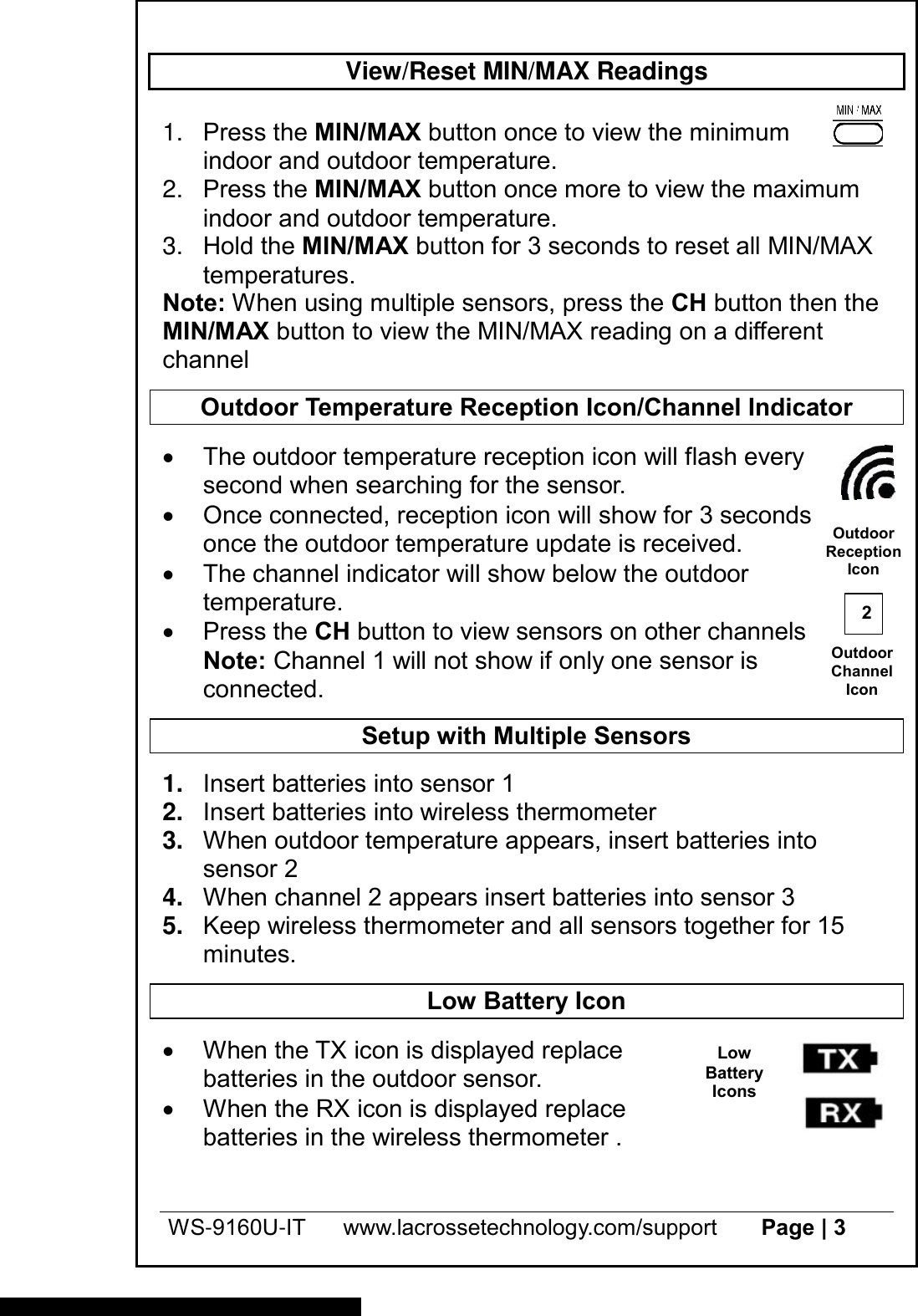 Page 3 of 6 - La-Crosse La-Crosse-Ws-9160U-It-Instruction-Manual-1003420 ManualsLib - Makes It Easy To Find Manuals Online! User Manual