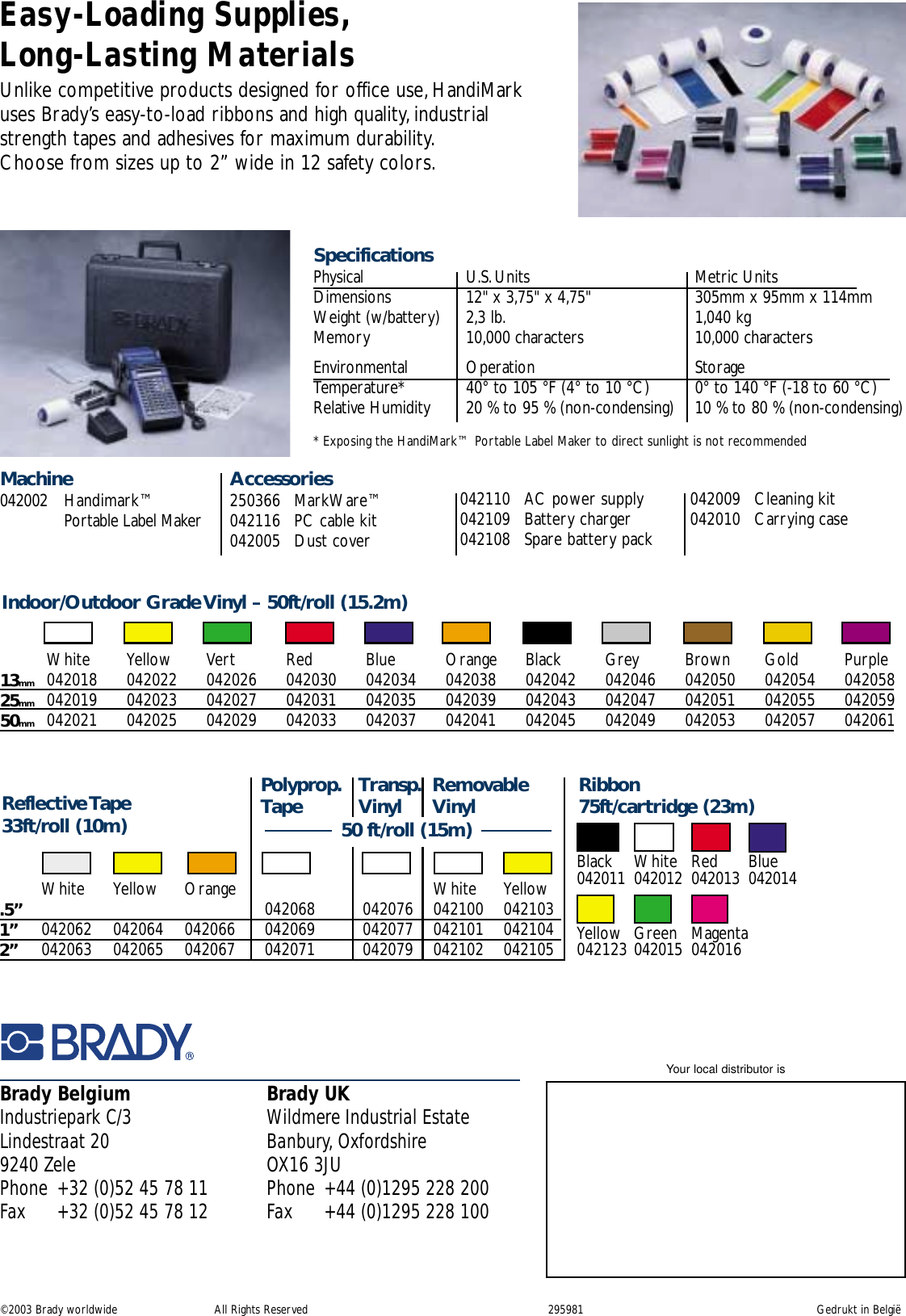 Page 4 of 4 - LabelZone Brady-Handimark-Brochure User Manual Brochure