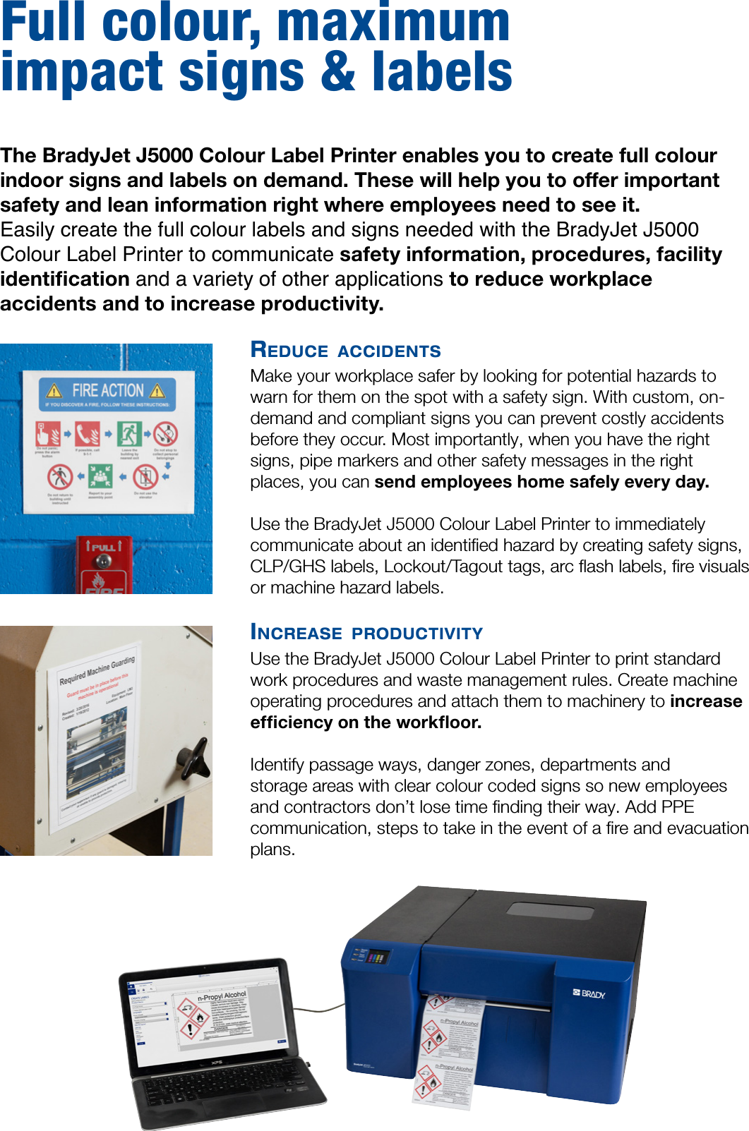 Page 2 of 6 - LabelZone Bradyjet J5000 Brochure User Manual Brady Jet