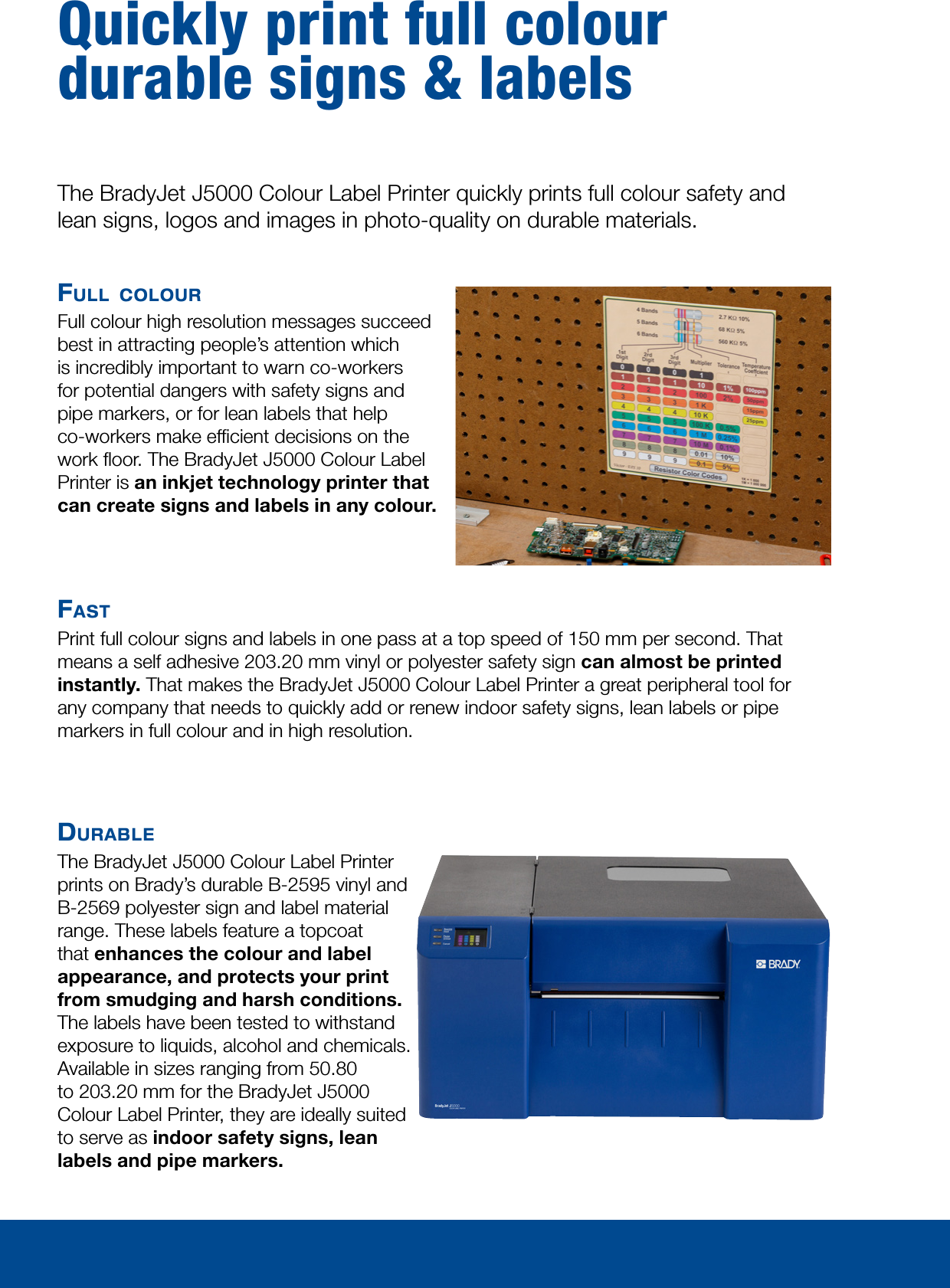 Page 5 of 6 - LabelZone Bradyjet J5000 Brochure User Manual Brady Jet