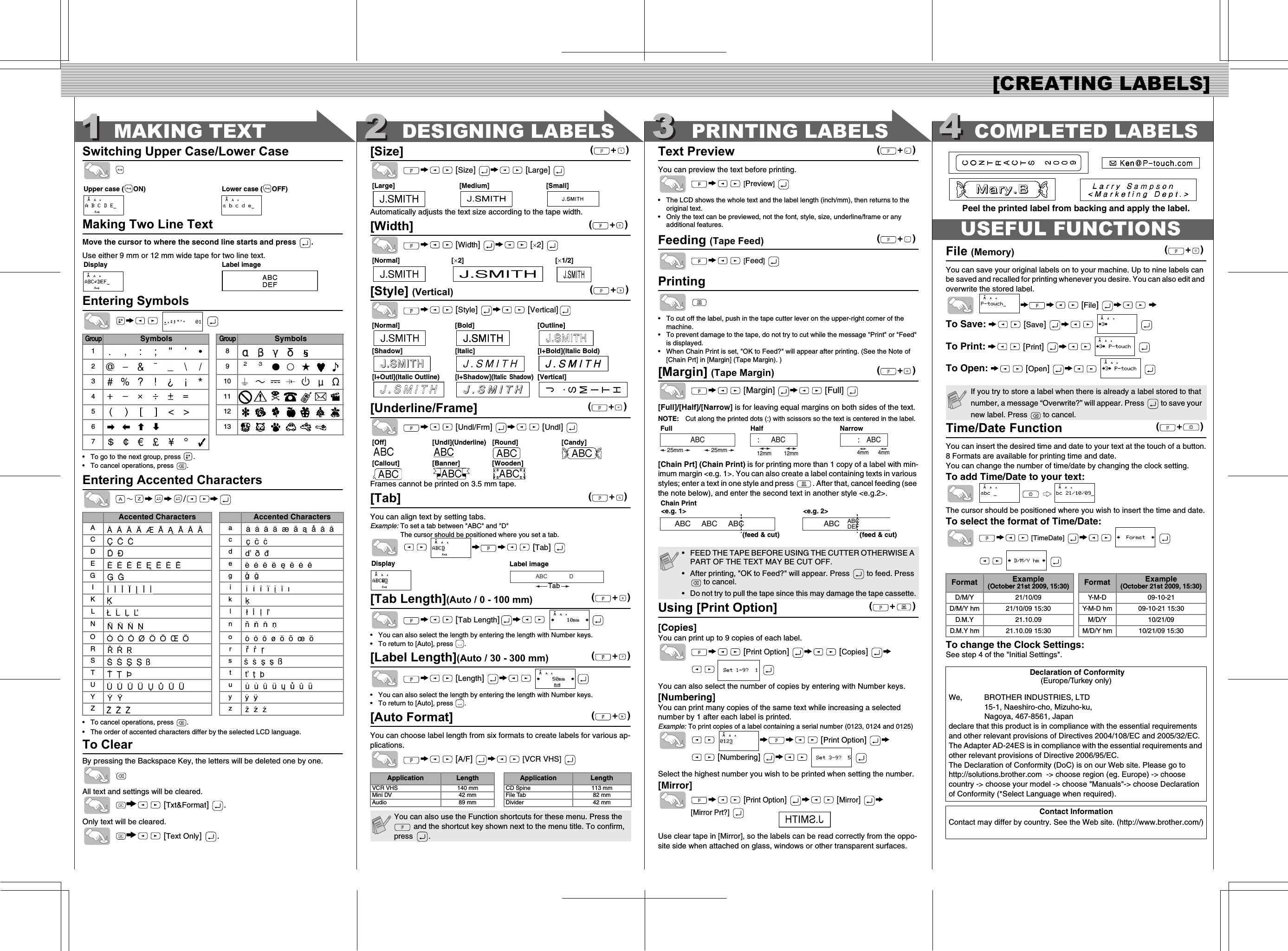 Page 2 of 2 - LabelZone Brother Gl200-1010-1005 User Manual