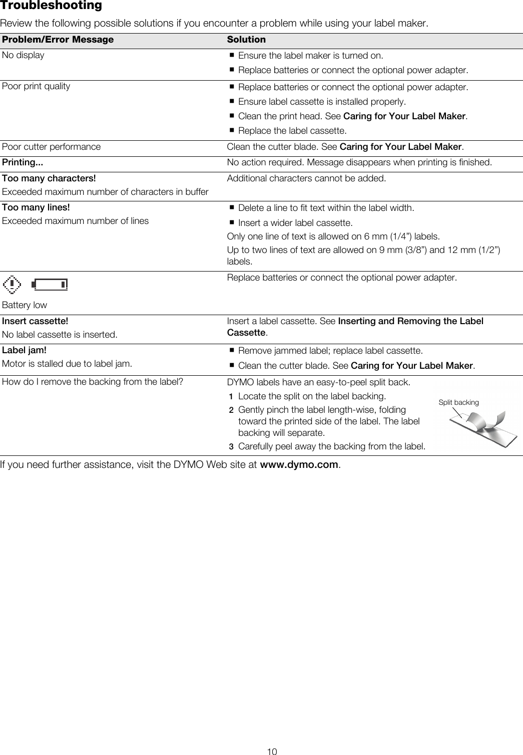 Page 10 of 11 - LabelZone Dymo Lm 160 LabelManager User Guide Manual