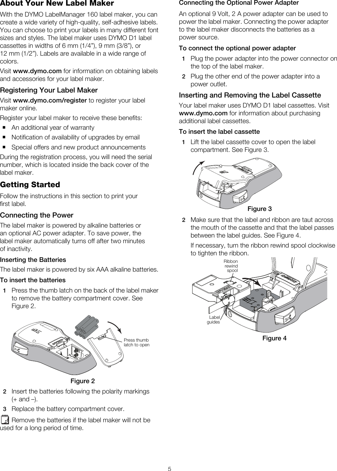 Page 5 of 11 - LabelZone Dymo Lm 160 LabelManager User Guide Manual