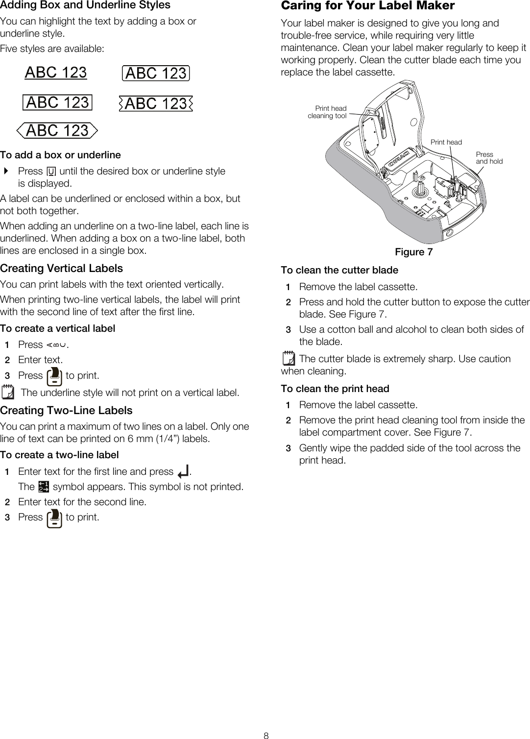 Page 8 of 11 - LabelZone Dymo Lm 160 LabelManager User Guide Manual