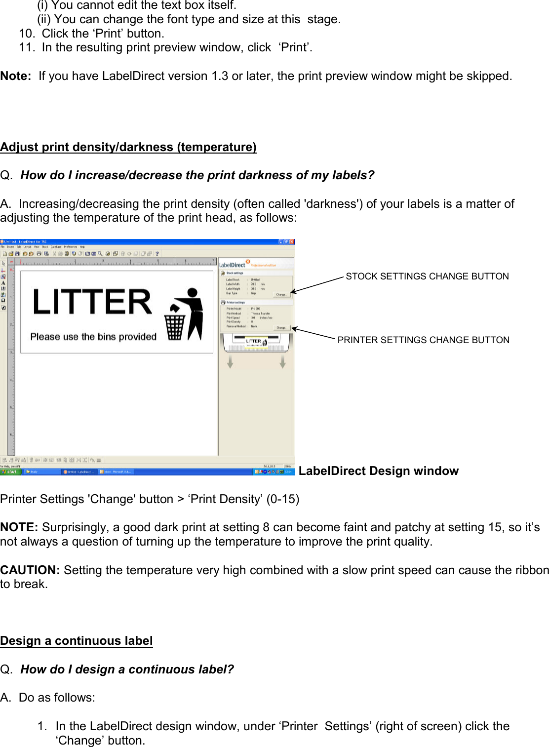 Page 2 of 11 - LabelZone Labeldirect Howto  User Manual Label Direct How To