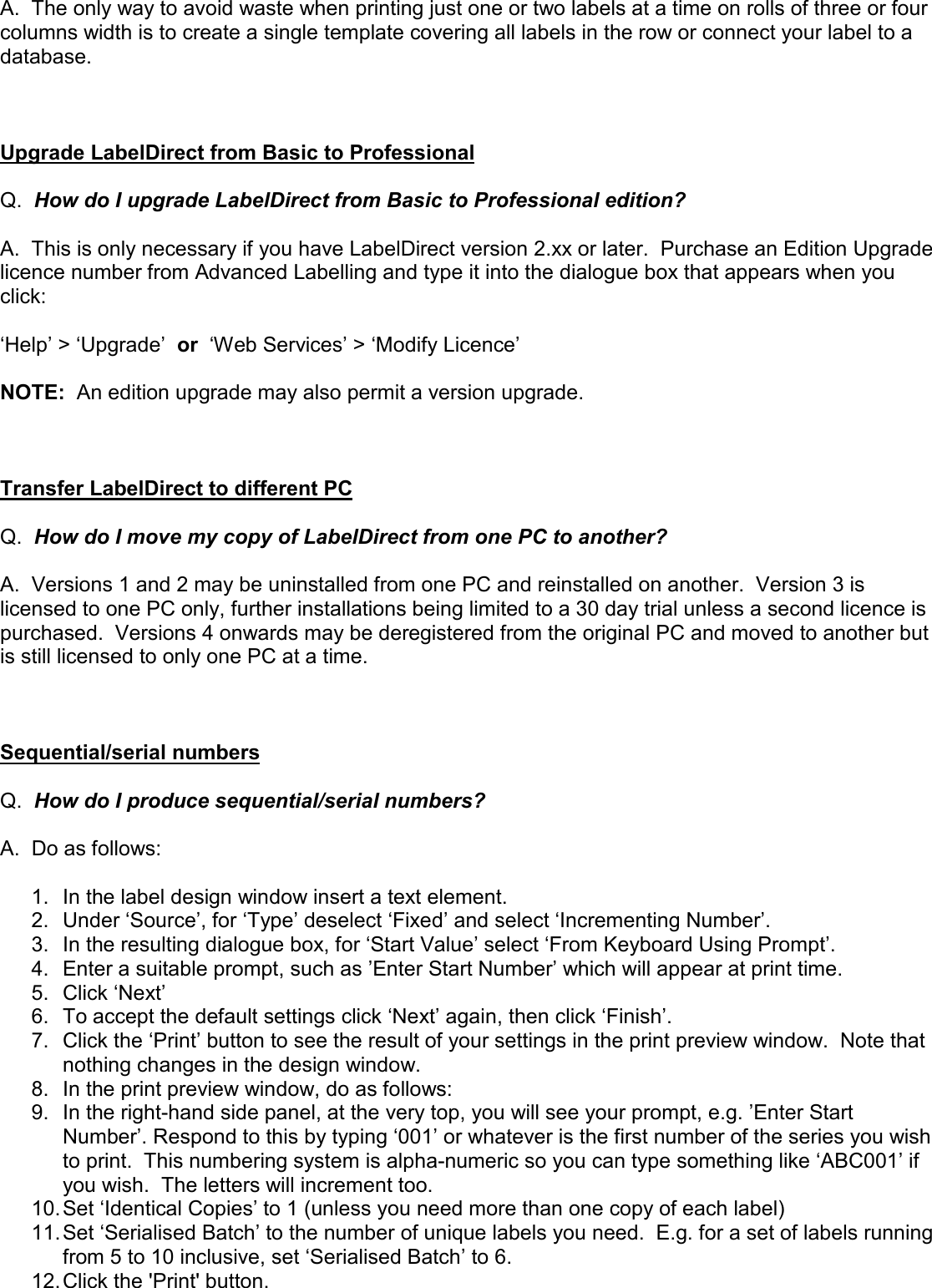 Page 6 of 11 - LabelZone Labeldirect Howto  User Manual Label Direct How To