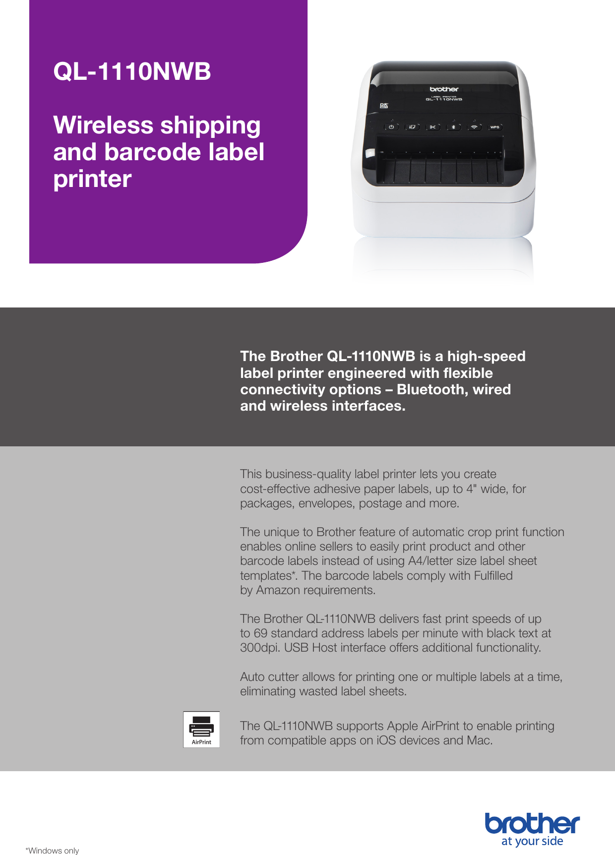 Page 2 of 4 - Ql-110nwb-datasheet