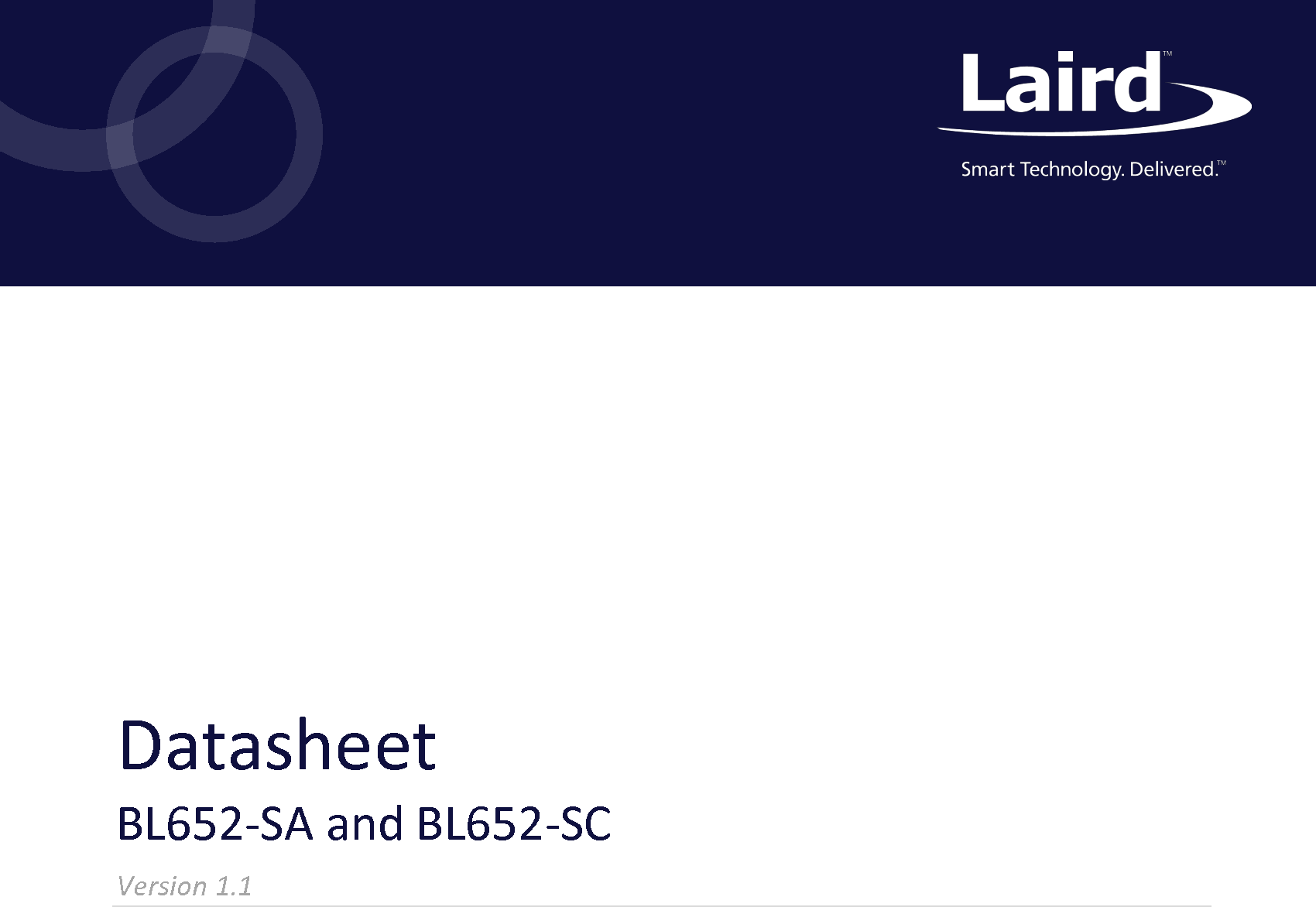 A      Datasheet BL652-SA and BL652-SC Version 1.1   