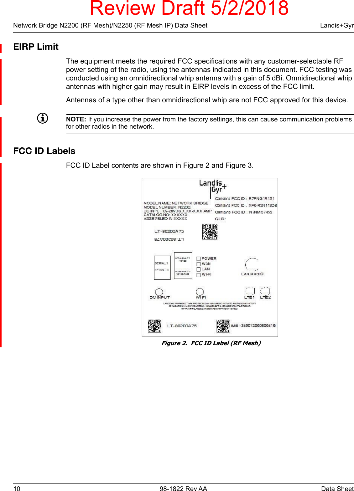 Page 11 of Landis Gyr Technology NG1R1S1 NIC AM User Manual Manual