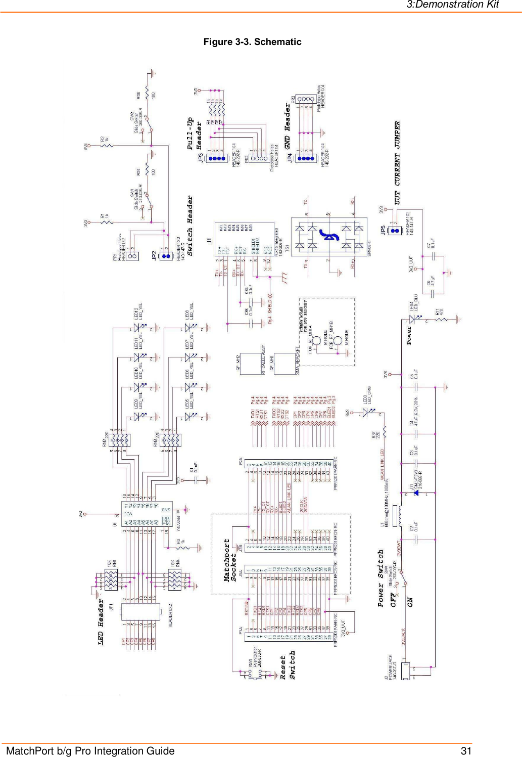 3:Demonstration Kit MatchPort b/g Pro Integration Guide    31 Figure 3-3. Schematic  