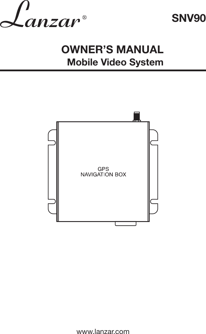 Lanzar Snv90 Users Manual 8800 0G9013