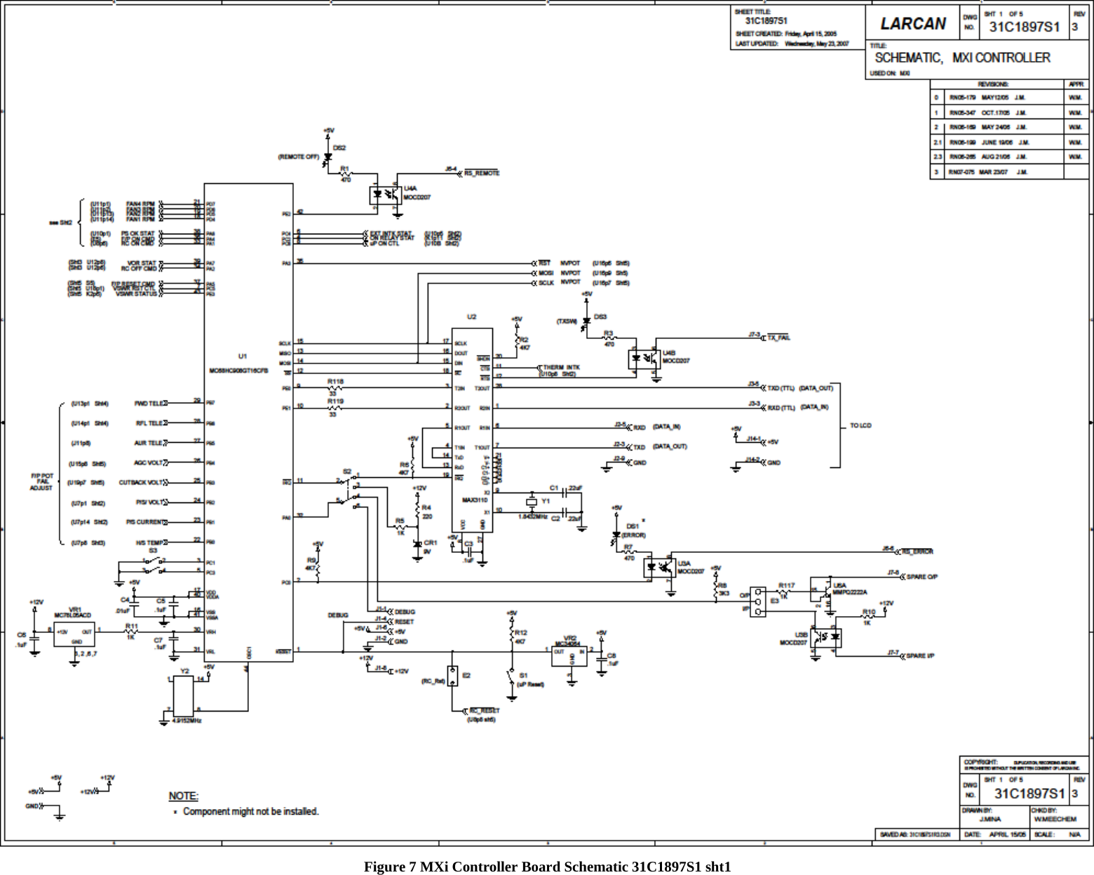    Figure 7 MXi Controller Board Schematic 31C1897S1 sht1   