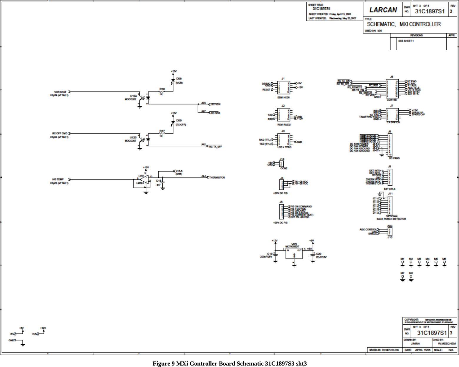   Figure 9 MXi Controller Board Schematic 31C1897S3 sht3   