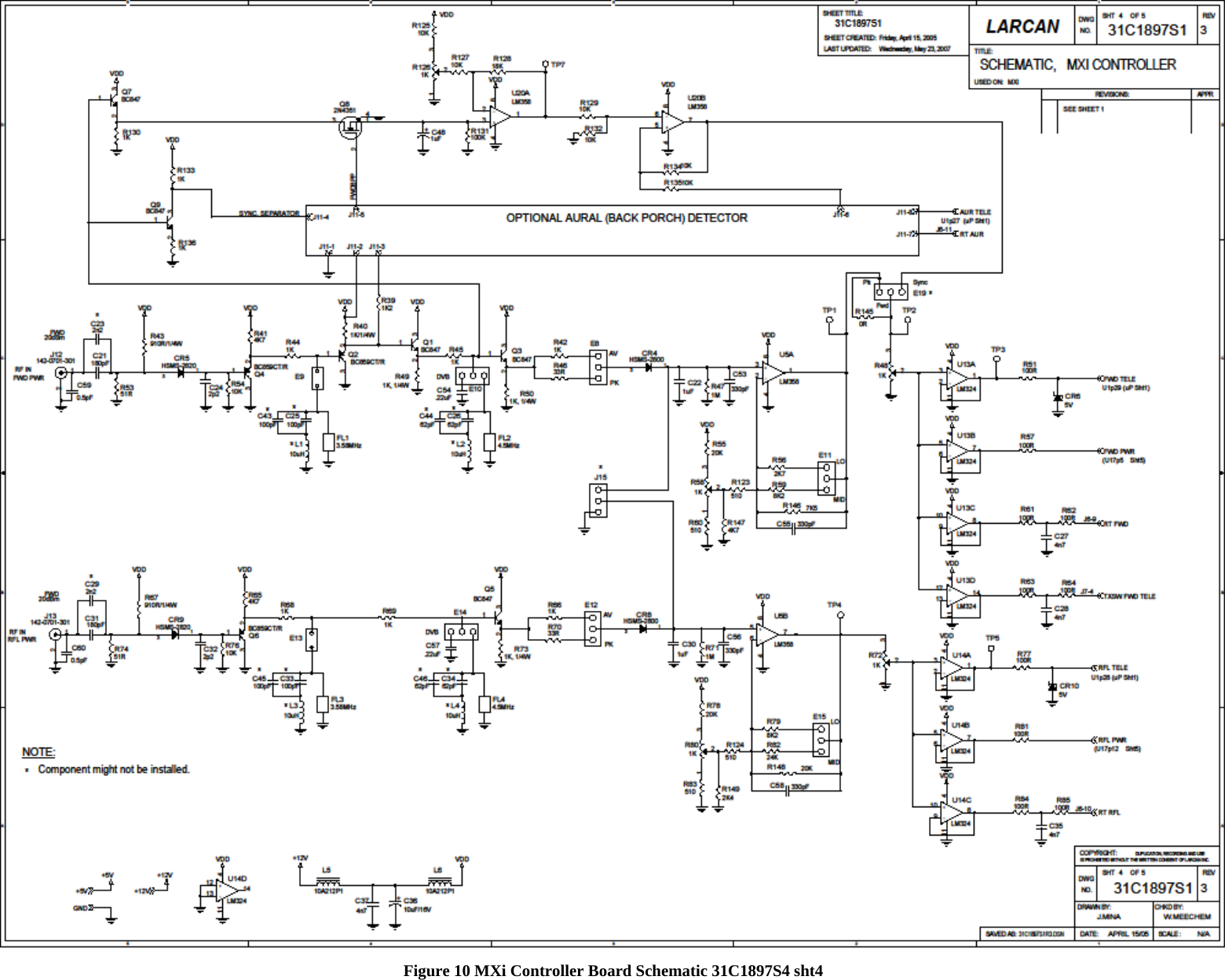      Figure 10 MXi Controller Board Schematic 31C1897S4 sht4   