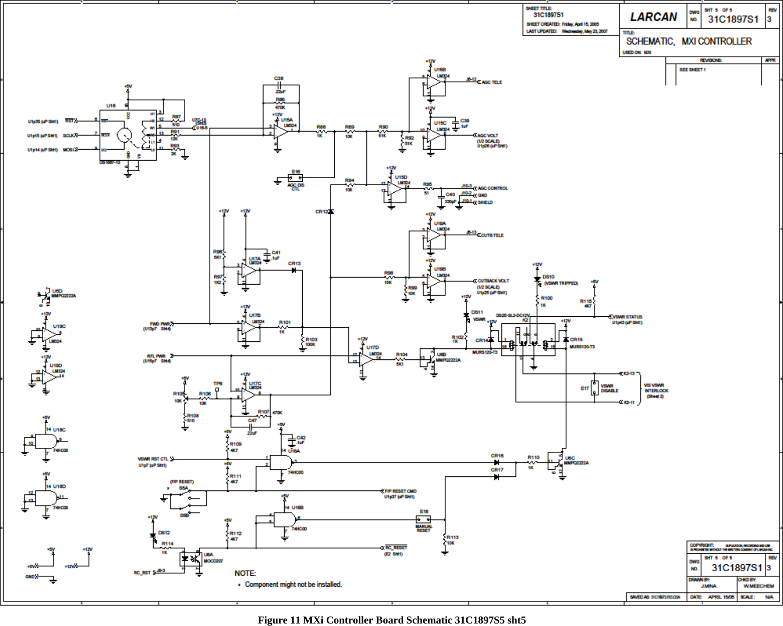    Figure 11 MXi Controller Board Schematic 31C1897S5 sht5 