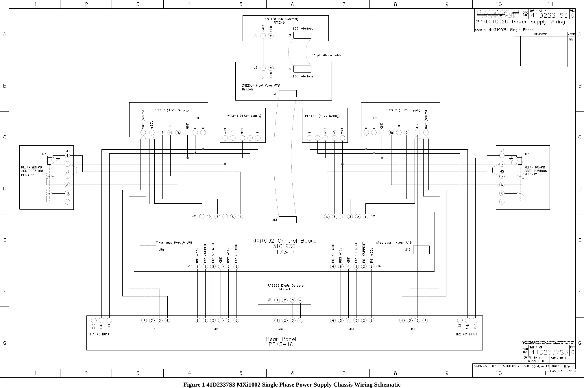   Figure 1 41D2337S3 MXi1002 Single Phase Power Supply Chassis Wiring Schematic   