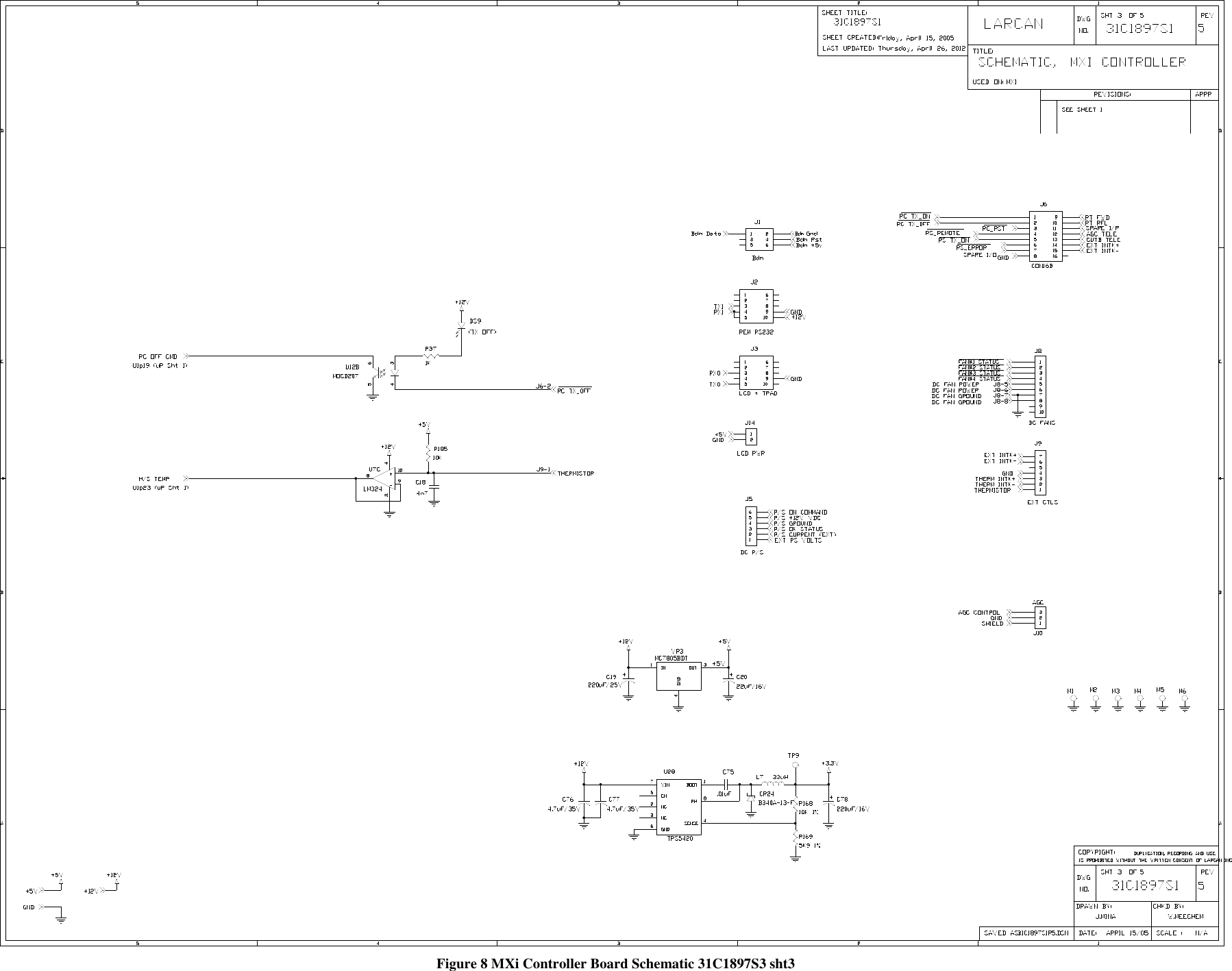    Figure 8 MXi Controller Board Schematic 31C1897S3 sht3  