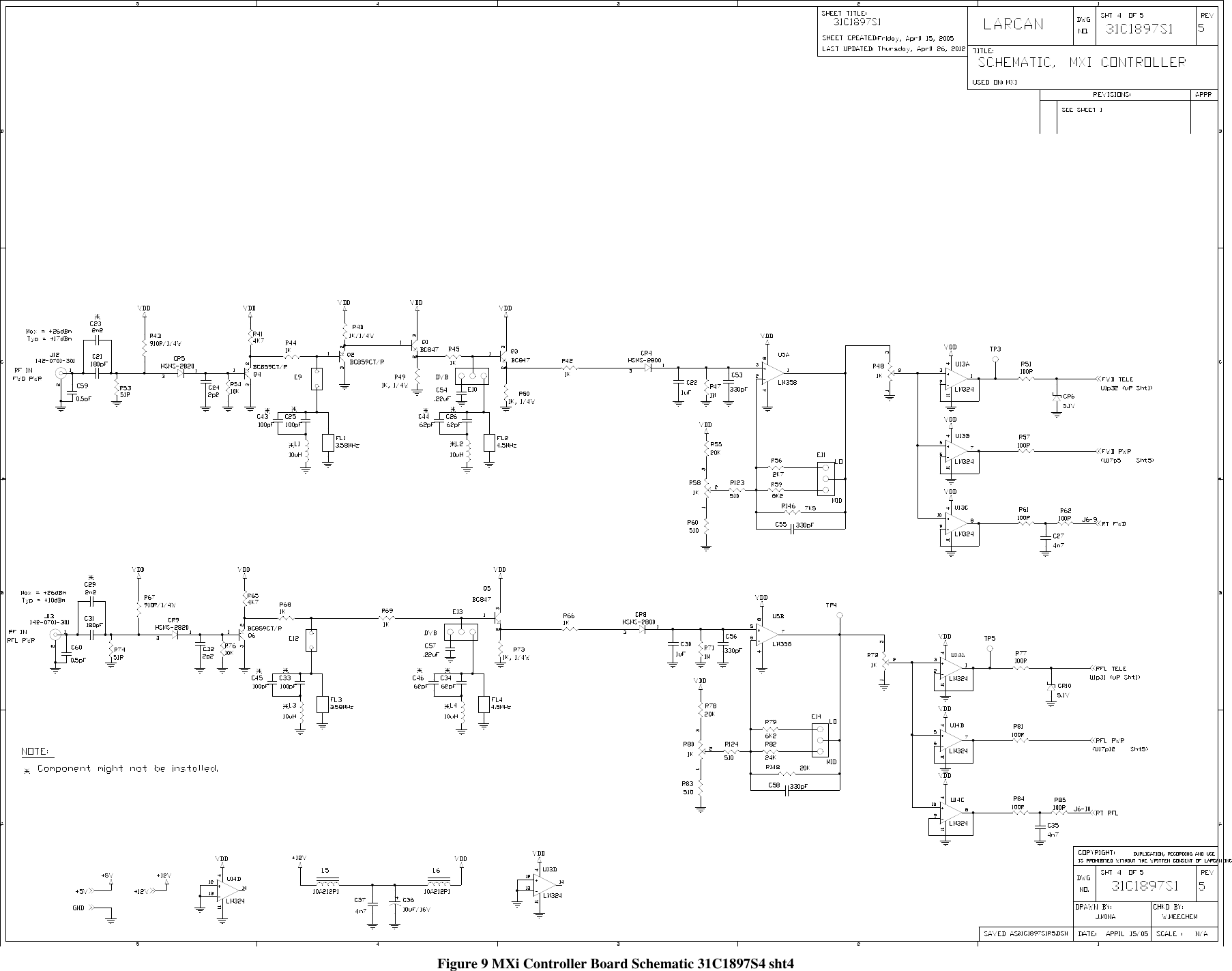    Figure 9 MXi Controller Board Schematic 31C1897S4 sht4  