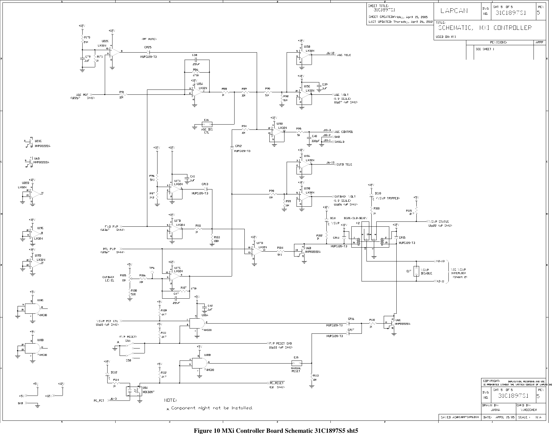    Figure 10 MXi Controller Board Schematic 31C1897S5 sht5 