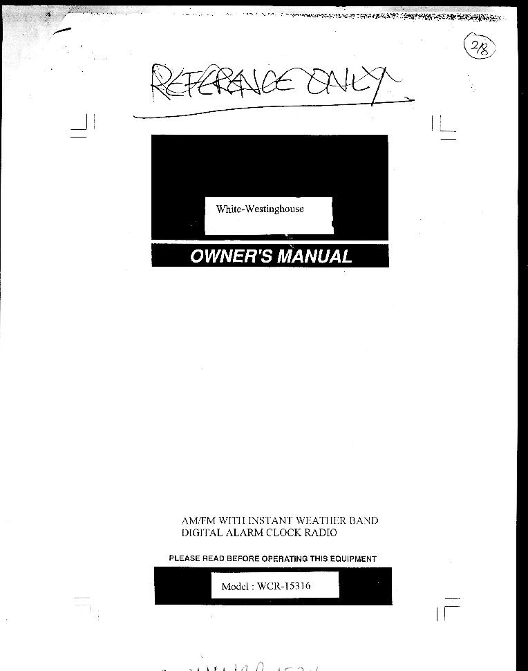 AM/FM/WB RECEIVER User Manual