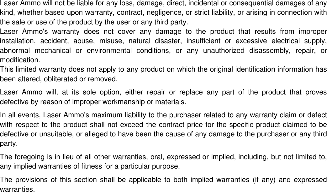 Laser Ammo IMTTS1 Interactive Multi Target Training System User Manual